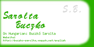 sarolta buczko business card